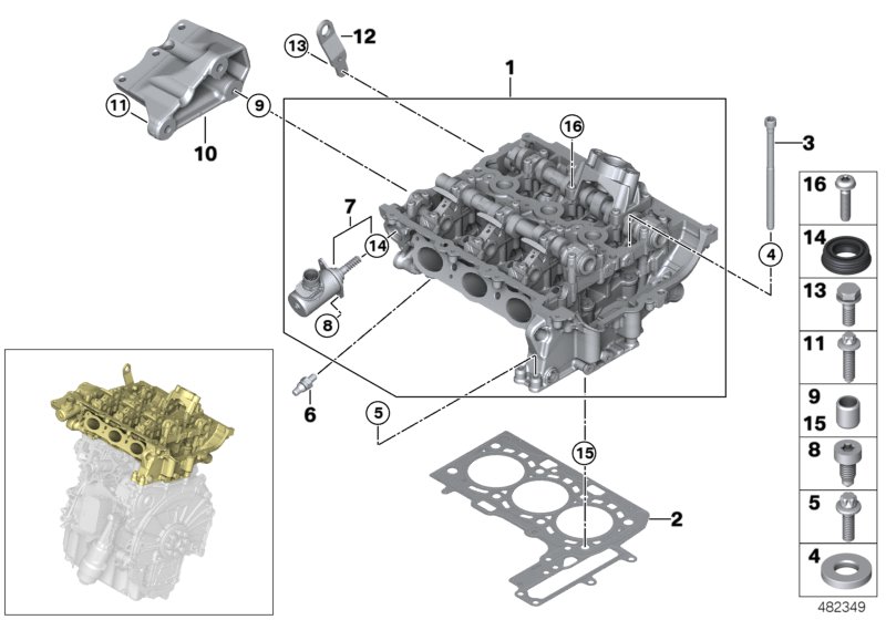 Genuine BMW 11128656975 F56 F55 Cylinder Head Gasket Asbestos-Free 0,70mm (Inc. One & One First) | ML Performance UK Car Parts