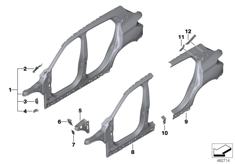 Genuine BMW 41007467317 F39 Left Exterior Column A (Inc. X2 20dX, X2 25iX & X2 16d) | ML Performance UK Car Parts