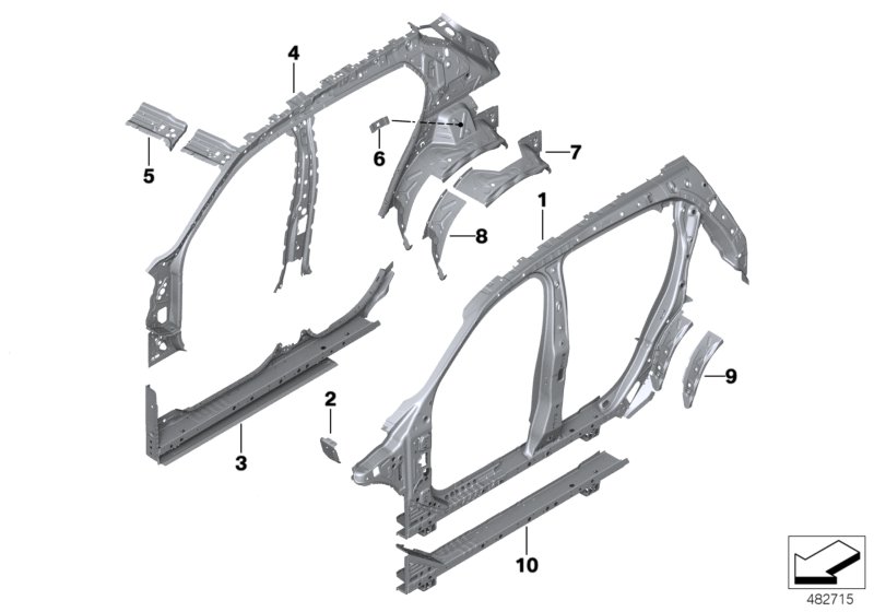 Genuine BMW 41007467323 F39 Wheelhouse Extension, Left (Inc. X2 20i, X2 16d & X2 M35iX) | ML Performance UK Car Parts