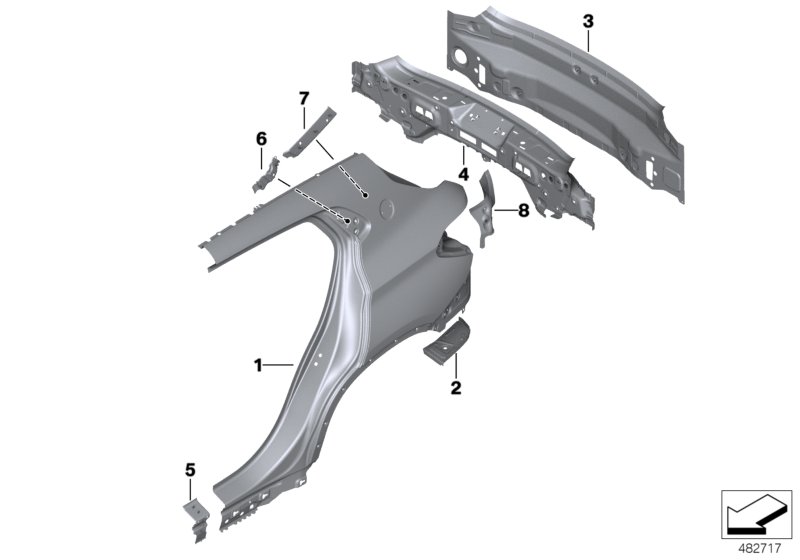 Genuine BMW 41007467366 F39 Tail Trim (Inc. X2) | ML Performance UK Car Parts