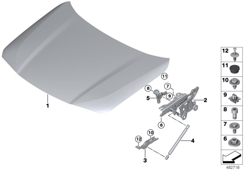 Genuine BMW 41007484213 F39 Hood (Inc. X2 18i, X2 18dX & X2 28iX) | ML Performance UK Car Parts