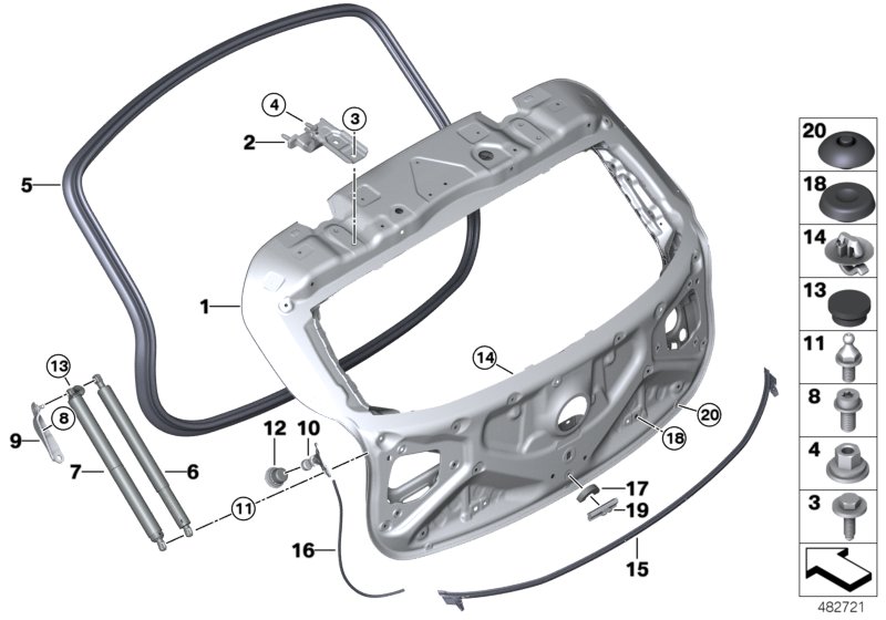 Genuine BMW 51218497309 F39 Clip, Bowden Cable (Inc. X2) | ML Performance UK Car Parts