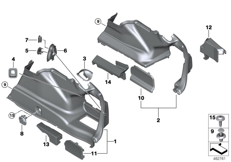 Genuine BMW 51477373570 F90 G30 Right Trunk Trim (Inc. 540iX, 520d ed & M550dX) | ML Performance UK Car Parts