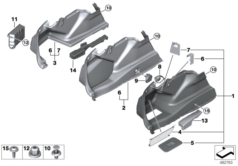 Genuine BMW 51477373577 F90 G30 Covering Left (Inc. 525d, 540dX & 530iX) | ML Performance UK Car Parts