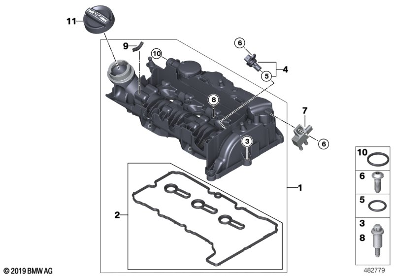 Genuine BMW 11128572811 G01 F45 F48 Asa-Bolt M6X27 (Inc. X4 M40dX, X7 30dX & 750dX) | ML Performance UK Car Parts