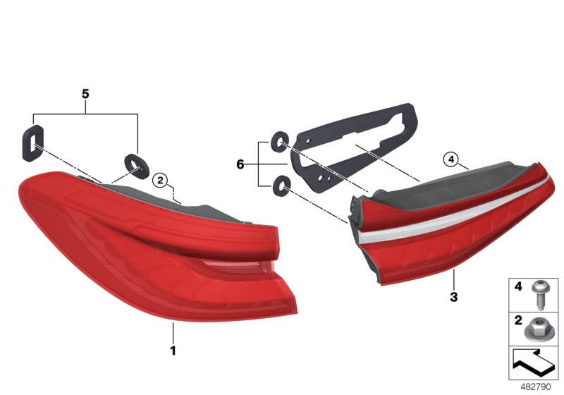 Genuine BMW 63217956277 G32 Set Of Seals, Rear Light, Side Panel (Inc. 620dX, 640iX & 630d) | ML Performance UK Car Parts