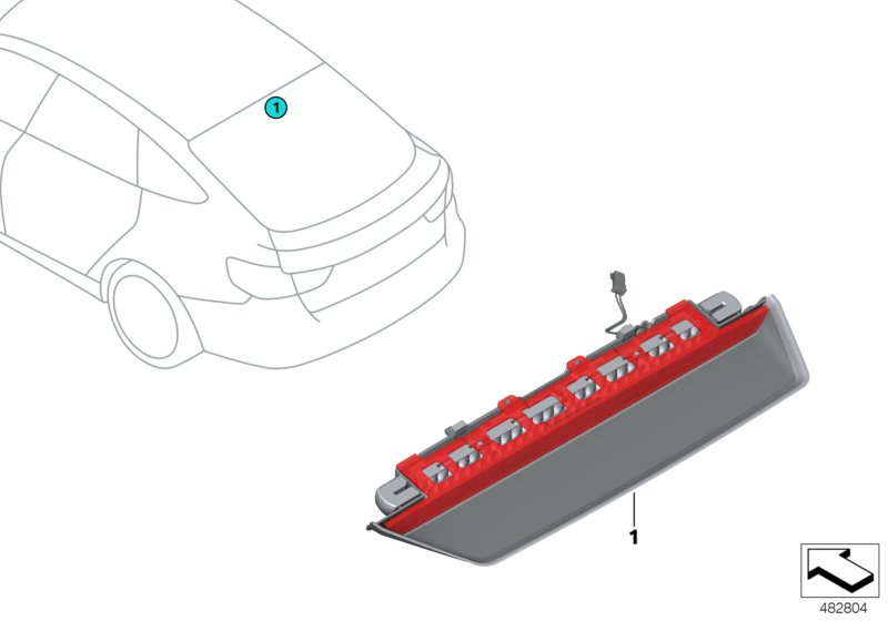 Genuine BMW 63257404558 G32 Third Stoplamp (Inc. 620d, 640dX & 640i) | ML Performance UK Car Parts