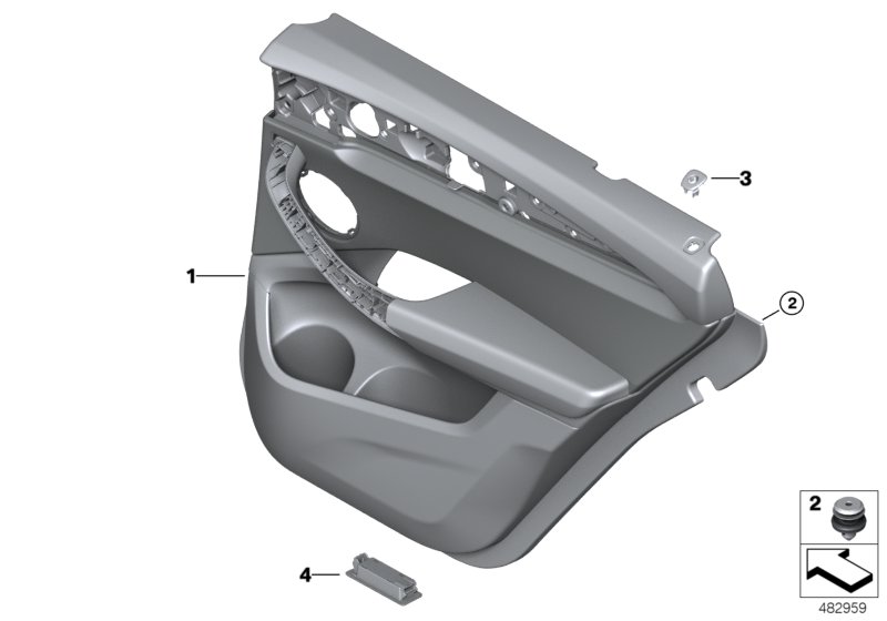 Genuine BMW 51427940117 G02 Door Trim Panel, Rear, Left SCHWARZ (Inc. X4 M40dX, X4 30iX & X4 20dX) | ML Performance UK Car Parts