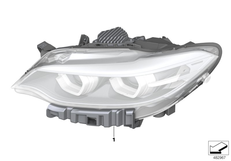 Genuine BMW 63117469784 Headlight, Led, Ahl, High, Right | ML Performance UK Car Parts