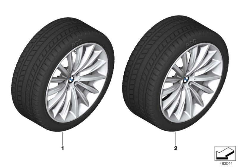 Genuine BMW 36110049283 G30 G31 Rdc Wheel & Tire Set, Winter Light Alloy 245/40R19 98V (Inc. 540iX, M550dX & 540dX) | ML Performance UK Car Parts