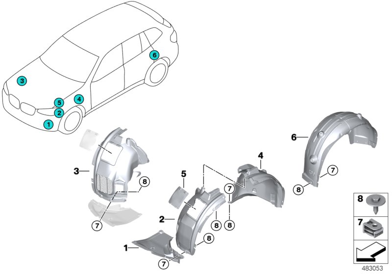 Genuine BMW 51717443105 Cover, Wheell Housing, Rear Left (Inc. X4) | ML Performance UK Car Parts