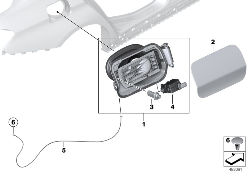 Genuine BMW 41007300931 Fill-In Flap, Primed (Inc. 320d, 328i & 330iX) | ML Performance UK Car Parts