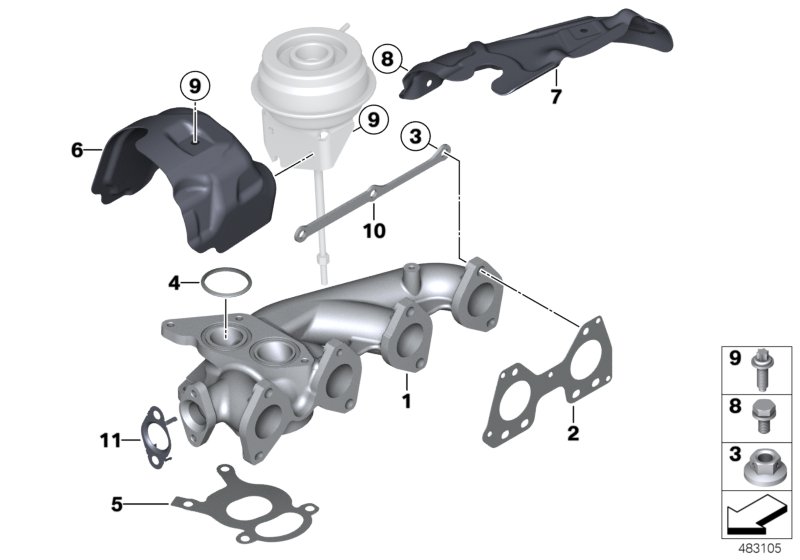 Genuine BMW 11657823224 F15 F21 F30 Gasket Steel (Inc. 525dX, 425d & 325d) | ML Performance UK Car Parts