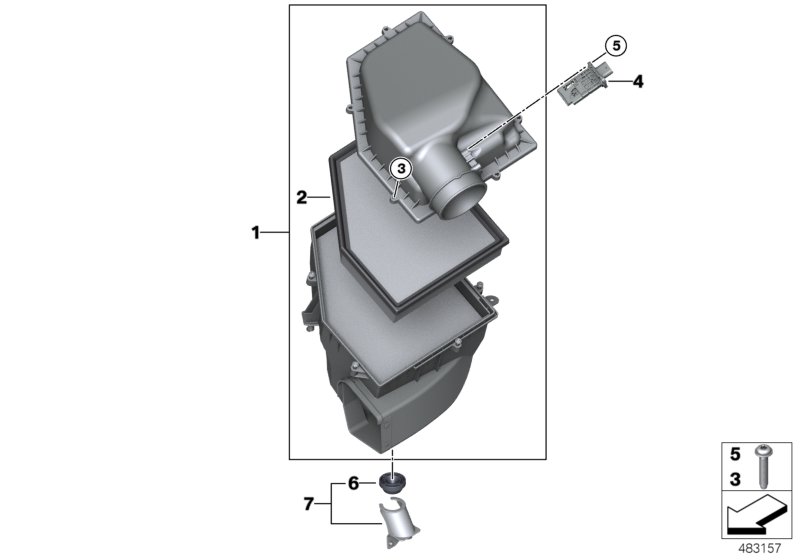 Genuine BMW 13718580430 G02 G05 G01 Bracket For Intake Noise Attenuator (Inc. X3) | ML Performance UK Car Parts