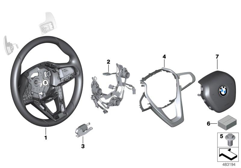 Genuine BMW 32306883780 G01 G02 Cover, Steering Wheel (Inc. X3) | ML Performance UK Car Parts