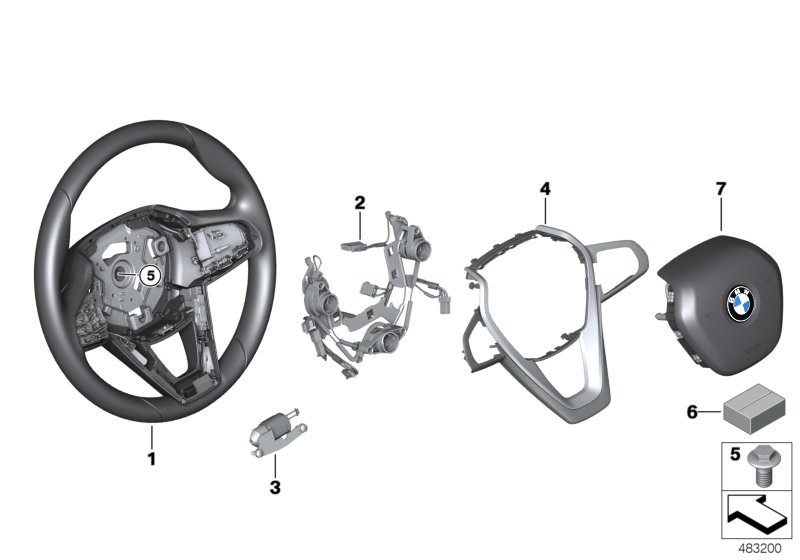 Genuine BMW 32306884318 G01 G02 Connecting Line, Steering Wheel (Inc. X3) | ML Performance UK Car Parts