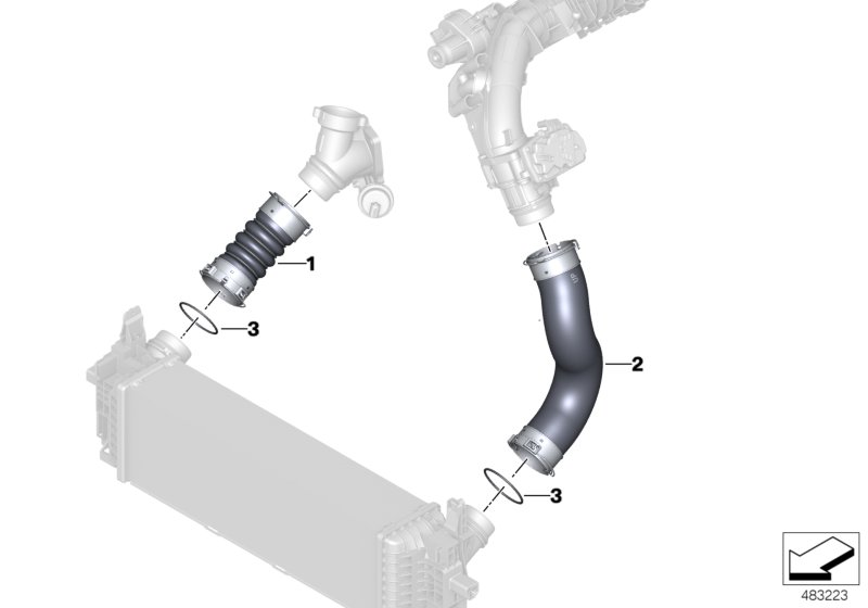 Genuine BMW 11618583937 G01 G02 Charge Air Line (Inc. X4 30dX) | ML Performance UK Car Parts