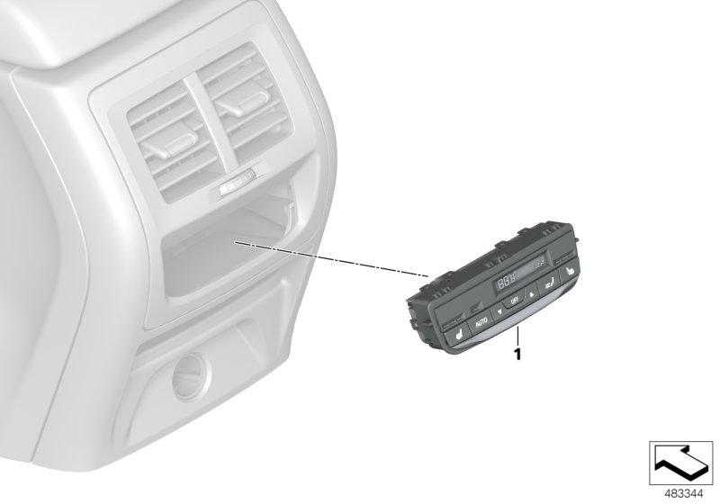 Genuine BMW 61316996006 G02 G01 Climate Control Panel, Rear (Inc. X3) | ML Performance UK Car Parts