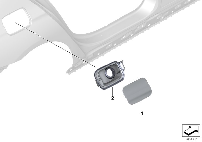 Genuine BMW 51917358709 G11 Fill-In Flap (Inc. 740e, 750dX & 725d) | ML Performance UK Car Parts