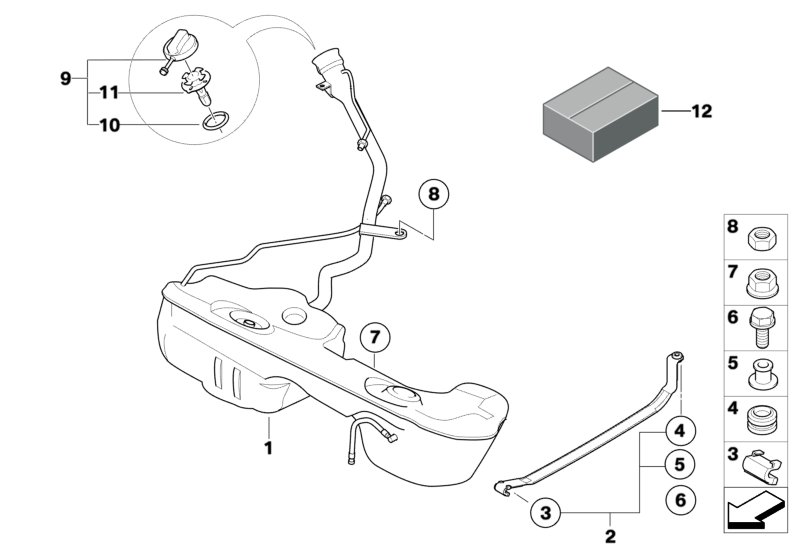 Genuine BMW 16118699011 E46 E46 Pzev Fuel Tank Return Kit (Inc. 325Ci & 325i) | ML Performance UK Car Parts