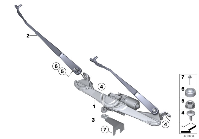 Genuine BMW 61617213275 F25 Wiper System, Complete (Inc. X3 35iX, X3 28dX & X3 28i) | ML Performance UK Car Parts