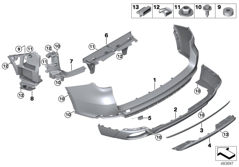 Genuine BMW 51127399049 F15 Clip Retainer PURE EXPERIENCE (Inc. X5) | ML Performance UK Car Parts