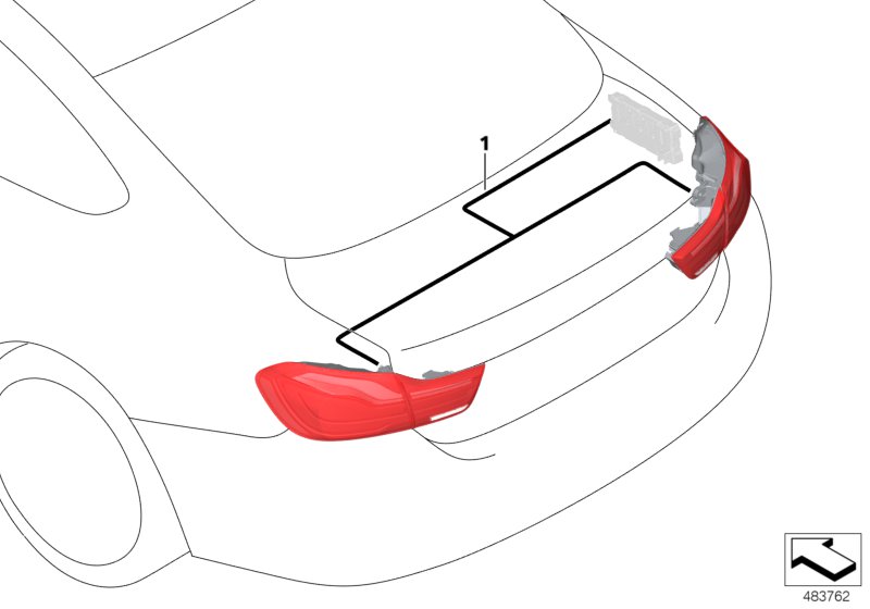 Genuine BMW 63217443129 F82 Rear Light In Trunk Lid, Left (Inc. M4, M4 GT4 & M4 GTS) | ML Performance UK Car Parts