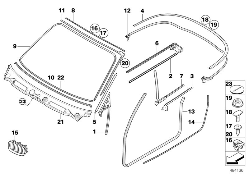 Genuine BMW 51377164987 E88 Inner Channel Sealing, Rear Left (Inc. 128i, 118d & 135i) | ML Performance UK Car Parts