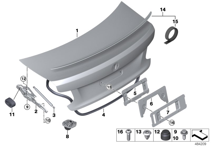 Genuine BMW 51767403852 F23 F22 Trunk Lid Gasket (Inc. 218i, 230iX & M2) | ML Performance UK Car Parts