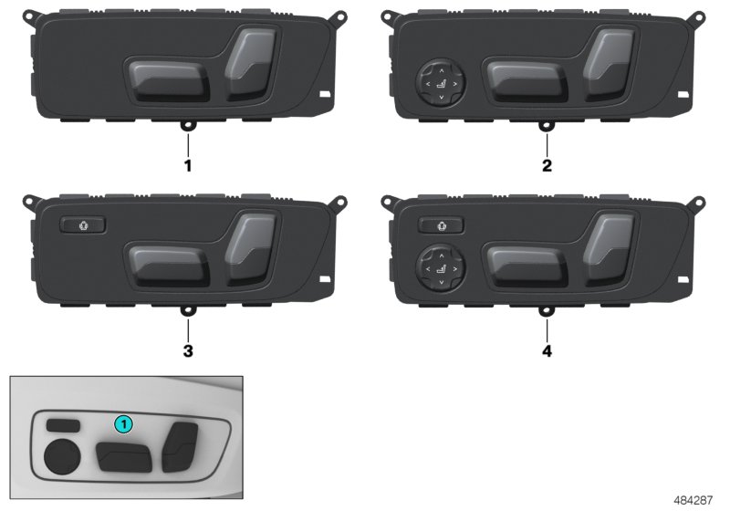 Genuine BMW 61319390113 G21 G02 G01 Seat Adjustment Switch, Left (Inc. X4 20iX, X3 20i & X3 18d) | ML Performance UK Car Parts