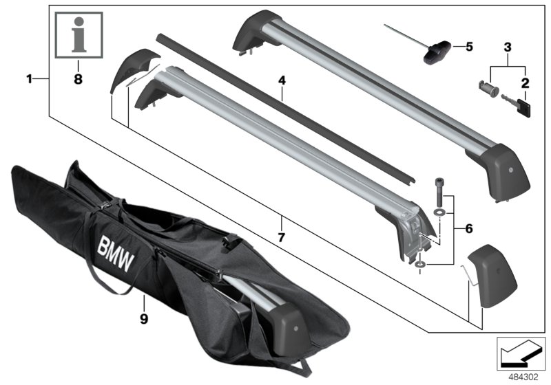 Genuine BMW 82712365397 G32 Roof Rack G32 (Inc. 640iX, 630dX & 640i) | ML Performance UK Car Parts