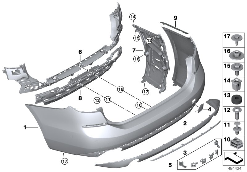 Genuine BMW 51127389993 G32 Trim Panel, Bumper, Rear, Bottom (Inc. 640dX, 630i & 630iX) | ML Performance UK Car Parts