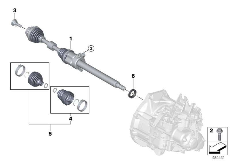 Genuine BMW Mini 31608625846 F39 F44 Repair Kit Bellows, Interior (Inc. X1 28iX, X2 25dX & Cooper ALL4) | ML Performance UK Car Parts