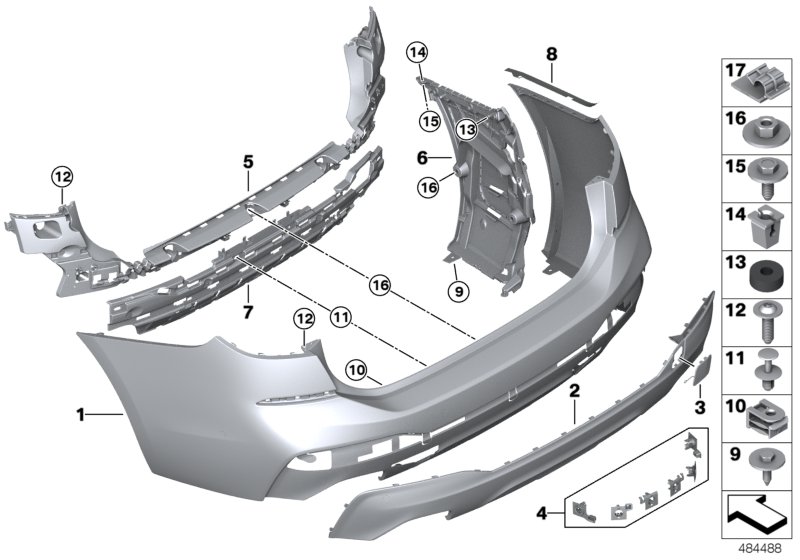 Genuine BMW 51128094107 G32 Kit, Mount For Pdc/Pma Sensor, Rear -M- (Inc. 630dX, 630d & 640i) | ML Performance UK Car Parts