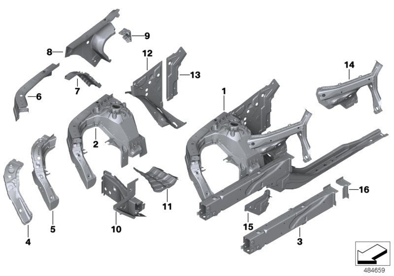 Genuine BMW 41008497157 G01 Bulkhead Support Bracket, Left (Inc. X4 20iX, X3 30iX & X4 30iX) | ML Performance UK Car Parts