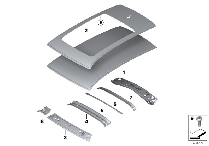 Genuine BMW 41007493995 Roof Bow (Inc. X3) | ML Performance UK Car Parts