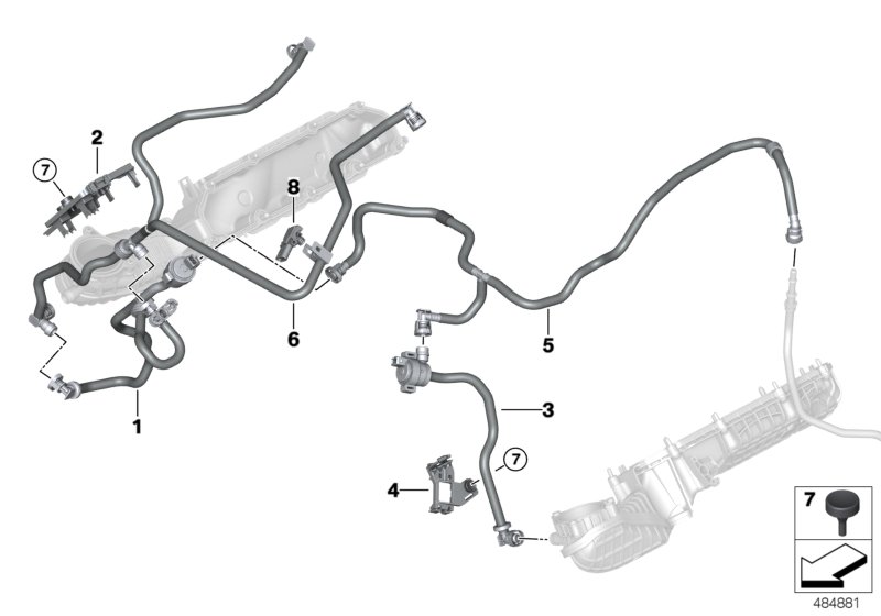 Genuine BMW 13908469162 F93 F90 F91 Fuel Tank Breather Line (Inc. M5 & M8) | ML Performance UK Car Parts