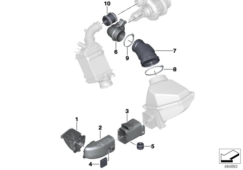 Genuine BMW 13717852385 F93 F90 F91 Filtered Air Duct ZYL. 1-4 (Inc. M5 & M8) | ML Performance UK Car Parts