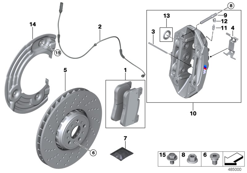 Genuine BMW 34118089938 F92 F93 F91 Caliper Housing Right (Inc. M5 & M8) | ML Performance UK Car Parts