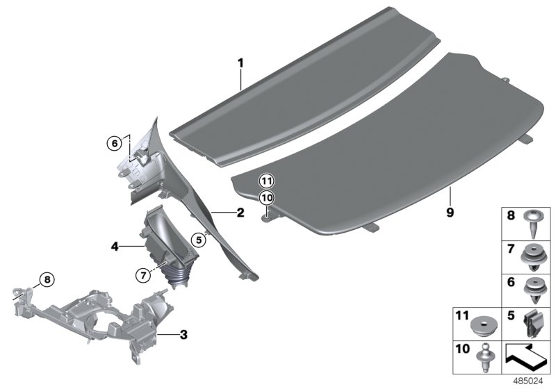 Genuine BMW 51477337198 F36 Trim Panel, Railing Right SCHWARZ (Inc. 430iX, 418i & 420d) | ML Performance UK Car Parts