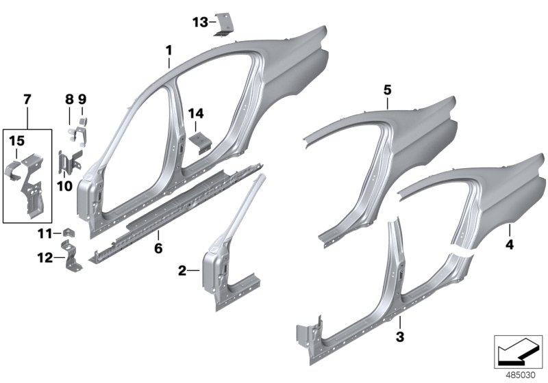 Genuine BMW 41217204478 F01 F03 Bracket, Side Panel, Centre Right (Inc. 730Ld, 730Li & 740LiX) | ML Performance UK Car Parts