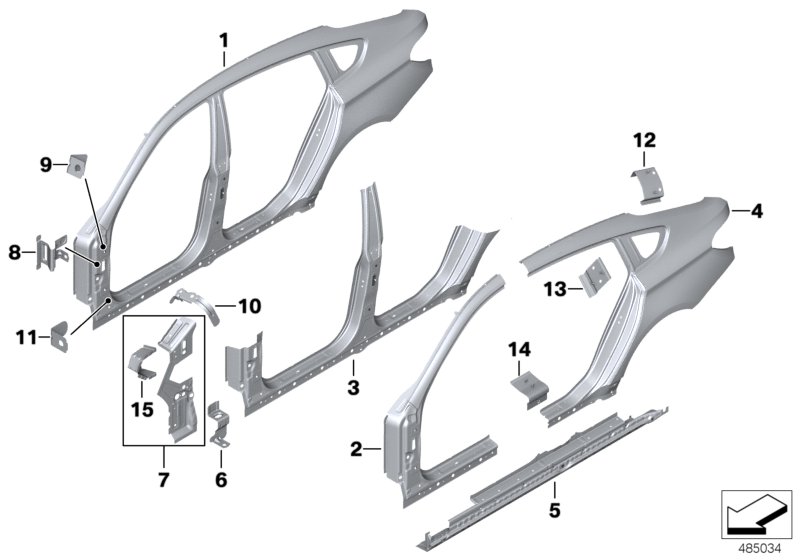 Genuine BMW 41107263703 Support, A-Pillar, Left (Inc. 535i, 650iX 4.4 & 530i) | ML Performance UK Car Parts