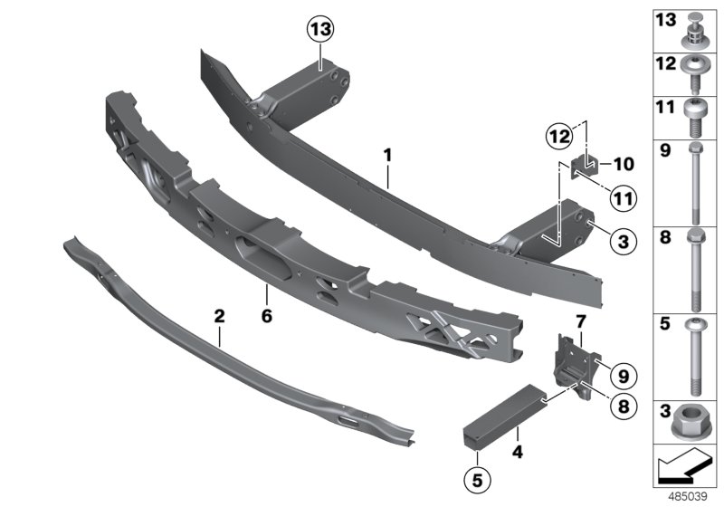 Genuine BMW 51117158873 Deformation Element, Front Lower Left (Inc. 550iX, 530d & 525dX) | ML Performance UK Car Parts