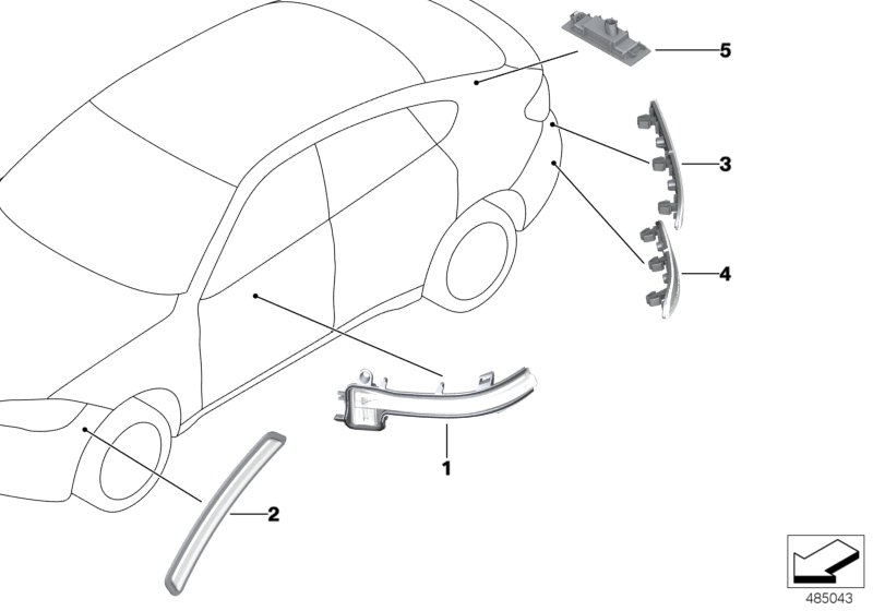 Genuine BMW 63148053175 F39 Reflector, Rear Left (Inc. X2 20d, X2 25iX & X2 20dX) | ML Performance UK Car Parts