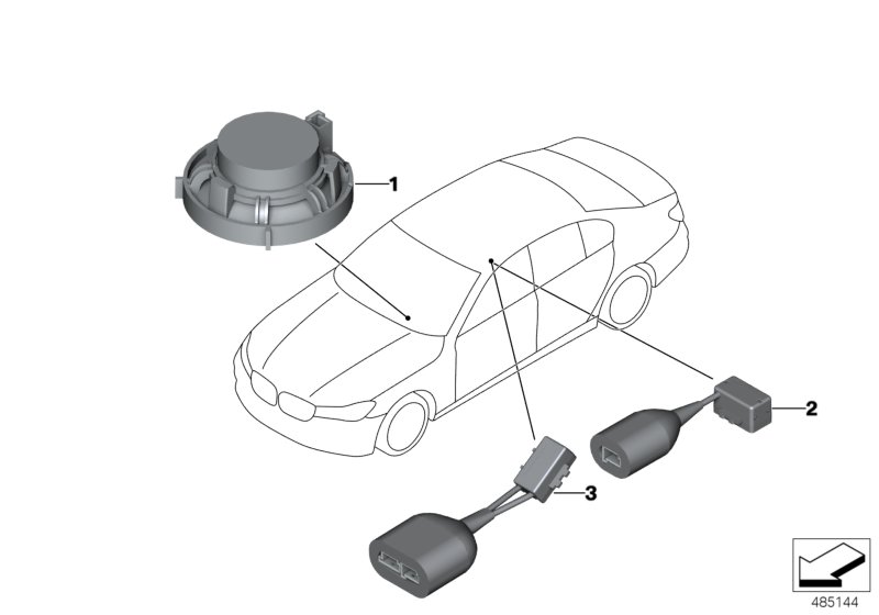 Genuine BMW 84109298589 G05 RR4 Microphone ME63 (Inc. 740LeX) | ML Performance UK Car Parts