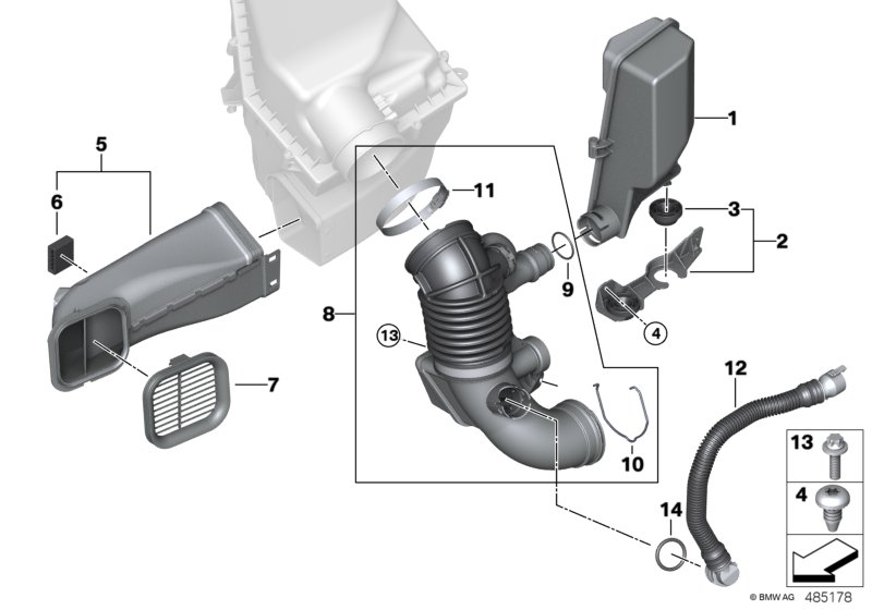 Genuine BMW 13718607951 G12 G14 Resonator Holder (Inc. 840i, 530d & 745Le) | ML Performance UK Car Parts