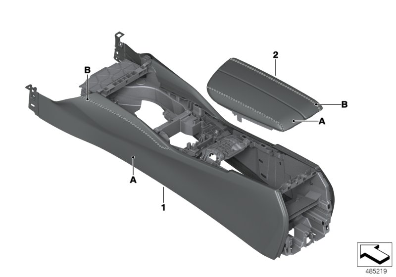 Genuine BMW 51167992333 G31 F90 G30 Armrest, Center Console, Leather INDIVIDUAL (Inc. 530i, 520i 1.6 & 520dX) | ML Performance UK Car Parts