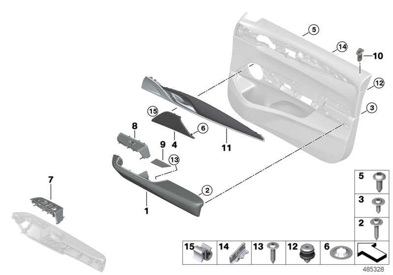 Genuine BMW 51419460224 G32 Trim Cover, Door, Front Right OFFENPORIG (Inc. 630iX, 620dX & 640dX) | ML Performance UK Car Parts