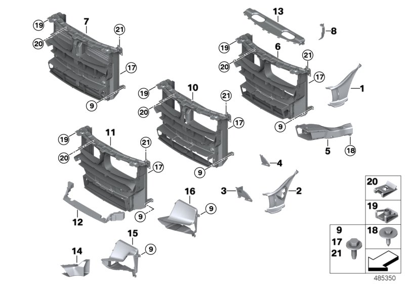 Genuine BMW 51747324139 F16 F15 Air Duct, Radiator Grill, Left (Inc. X6 50iX) | ML Performance UK Car Parts