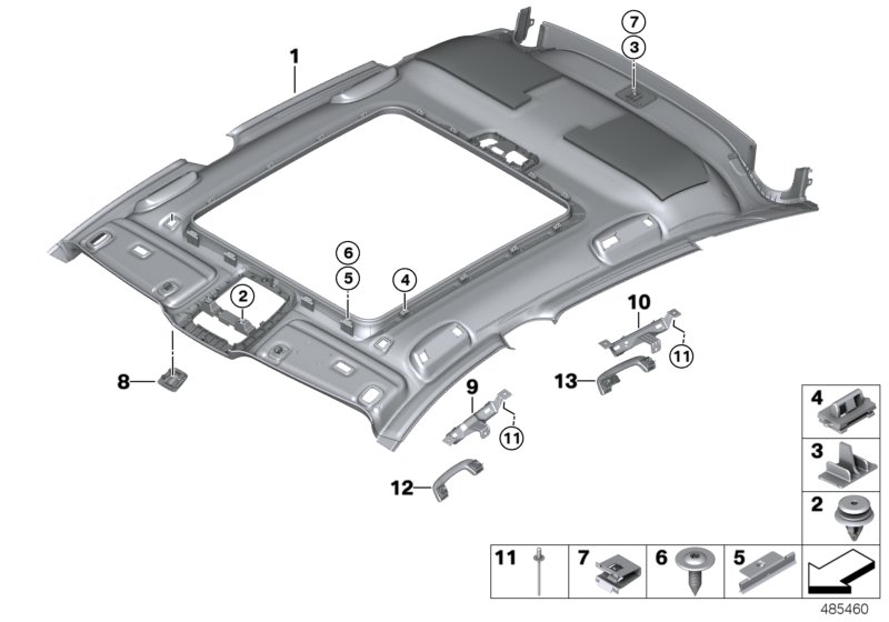 Genuine BMW 51447469497 G32 Headlining CANBERRABEIGE (Inc. 640dX, 630dX & 620dX) | ML Performance UK Car Parts